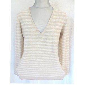 Tommy Hilfiger Women's V-Neck Striped Sweater Size: M